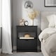 image 2 of SoBuy Bedside Table with 2 Drawers & Shelf, Black, 17.3x14.9x22.0 inches, 11.45 kg - FRG258-SCH