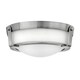 image 1 of Hathaway 2 Light Small Flush Mount Ceiling Light Nickel, E27