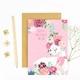 image 4 of Pink Happy Birthday Mum Llama with Rose Flowers Greeting Card