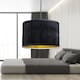 image 8 of Set of 2 Sundance - Black Pleated 30cm Lamp Shades with Gold Inner | Black | Black velvet with gold cardboard inner detail | 2