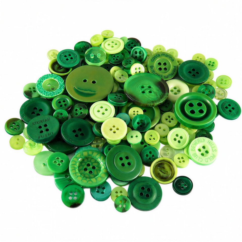 image 1 of 100g Round Resin Button, Assorted Sizes - 2 & 4 Holes