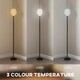 image 4 of HOMCOM 3D Printed Standing Lamp with Rose Shade, 3 Colour Temperature, White | White