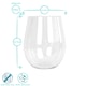 image 3 of Argon Tableware 600ml Plastic Wine Glasses - Set of 12 - Clear Reusable Stemless Cocktail Champagne Tumbler Drinking Cups | Clear | Clear | One Size | 12