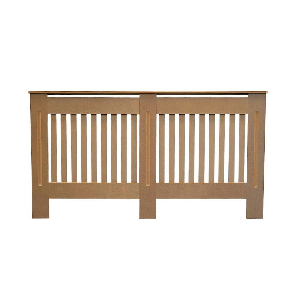 image 1 of Stylish MDF Unpainted Vertical Design Radiator Cover - Large
