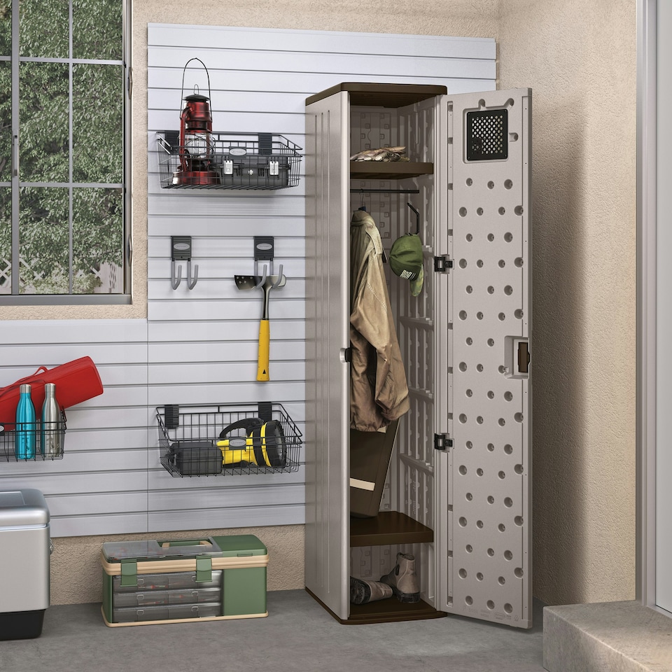 image 1 of Suncast Haven Tall Storage Locker | Grey