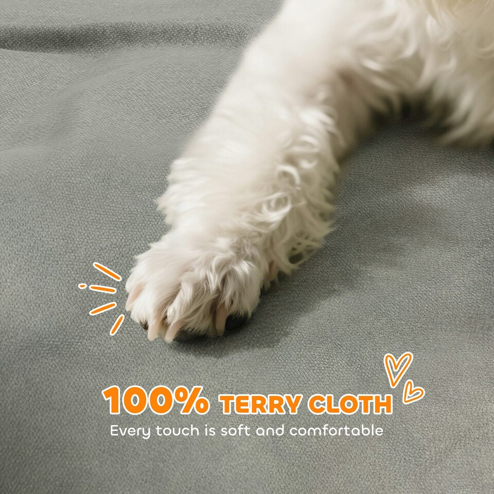 image 1 of Dog Sofa Bed, Cat Sofa with Backrest, Armrest, for Small Dogs, Grey Grey | One Size