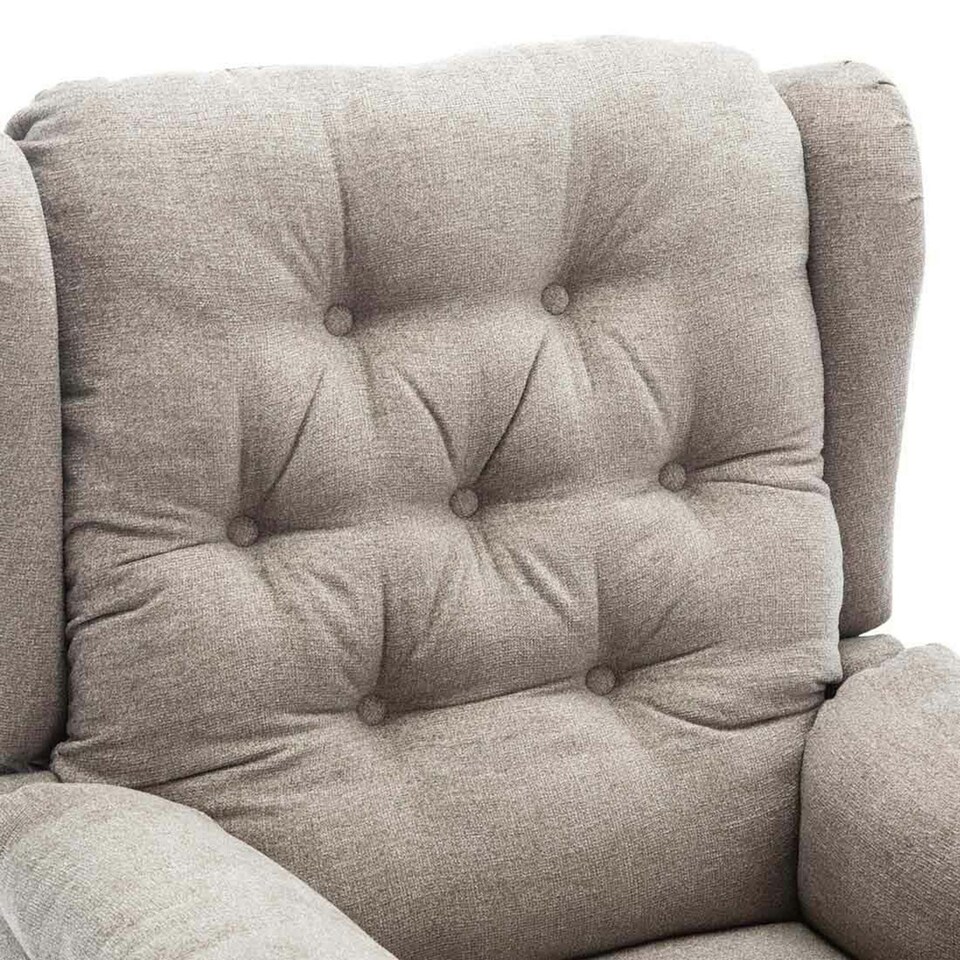 image 1 of Barnsley Fabric Electric Single Motor Rise Recliner Mobility Armchair (Brown)