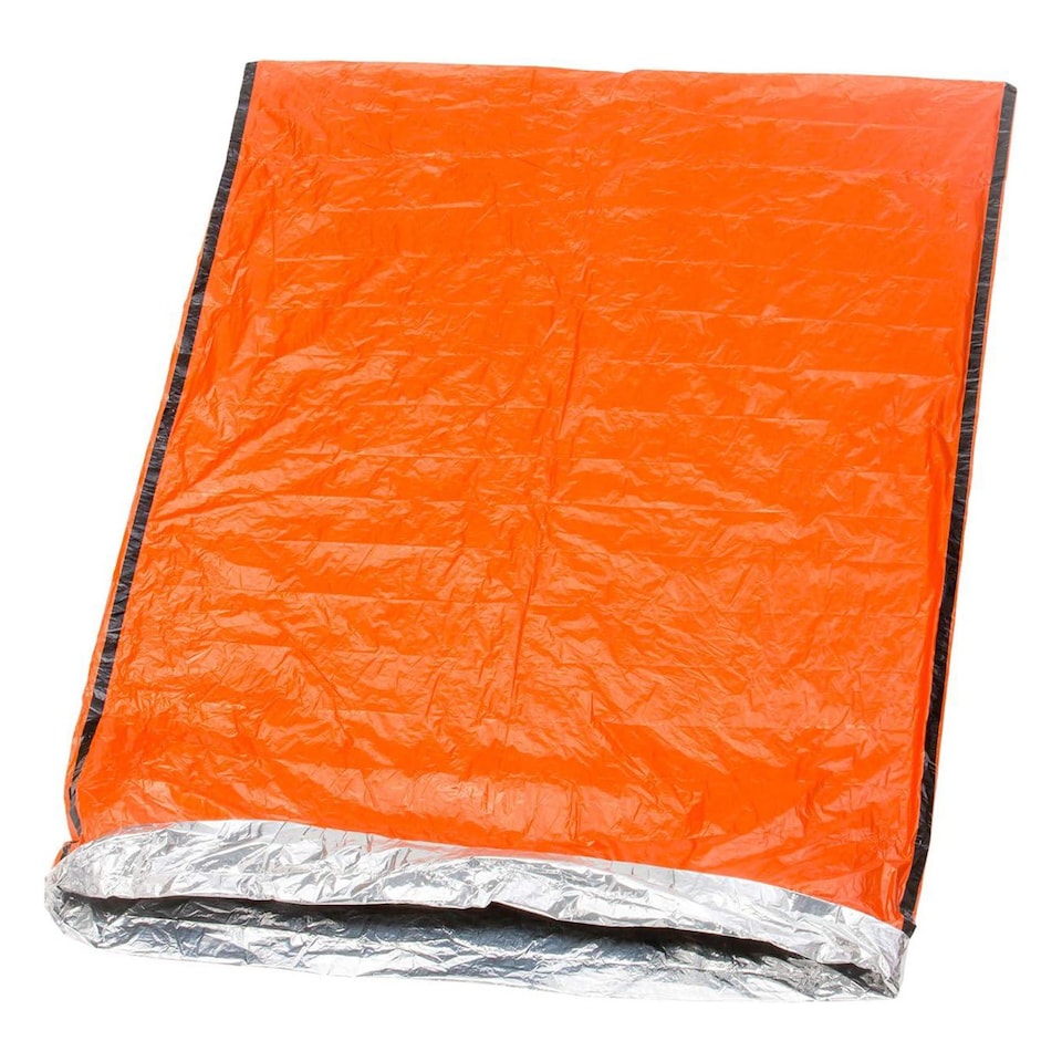 image 1 of Emergency Bivvy XL - Lightweight Heat Reflective Shelter with Whistle | Orange | Orange