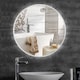 image 4 of Living and Home 70cm Nordic Round Bathroom Wall Mirror | White | 70cm