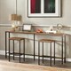 image 5 of Industrial 180CM Wide Slim Hallway Console Table Rustic Brown Brown