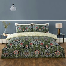 Heritage Flora Duvet Cover Set Navy Blue | Single