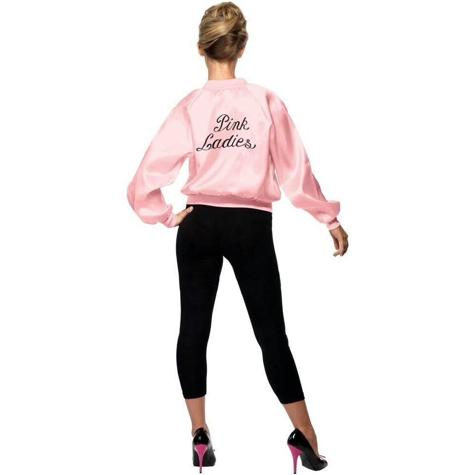 image 1 of Grease Womens/Ladies Pink Ladies Logo Jacket - Pink - XL | Multi | XL