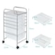 image 2 of COSTWAY 6-Drawer Multipurpose Mobile Rolling Utility Multi