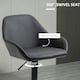 image 5 of HOMCOM Adjustable Bar Stools Set of 2, Swivel Barstool W/ Footrest Black