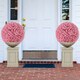 image 3 of COSTWAY 2PCS Artificial Plant Topiary Balls 44CM Decorative Balls Pink | One Size