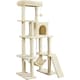 image 1 of Yaheetech Large Cat Tower with Hammock Scratching Posts Beige
