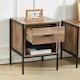 image 8 of Living and Home One-Drawer Wooden Nightstand Table