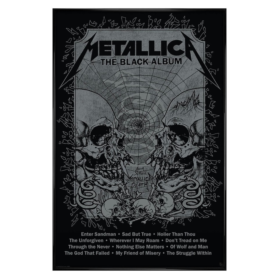 image 1 of Gloss Black Framed Metallica Black Album Maxi Poster Framed Poster