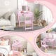 image 7 of AIYAPLAY Kids Dressing Table Set Make up w Stool, Drawer, for Playroom | Pink