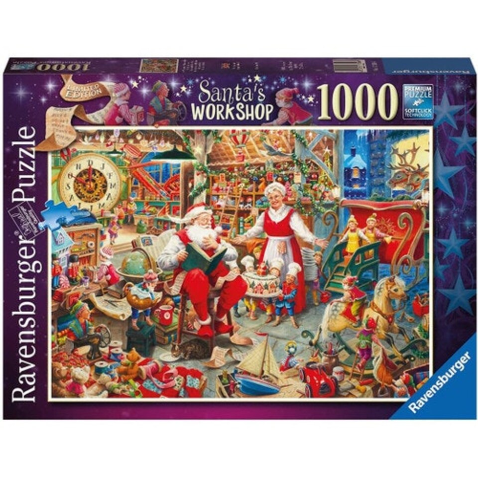 image 1 of Ravensburger Santa's Workshop 1000 Piece Jigsaw Puzzle