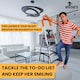 image 4 of Lightweight Step Ladders - Compact Aluminium Stepladder with Non-Slip Wide Step, Portable Silver Color - Tall Folding Ladder with Platform | Silver | 6 - Step 167 cm