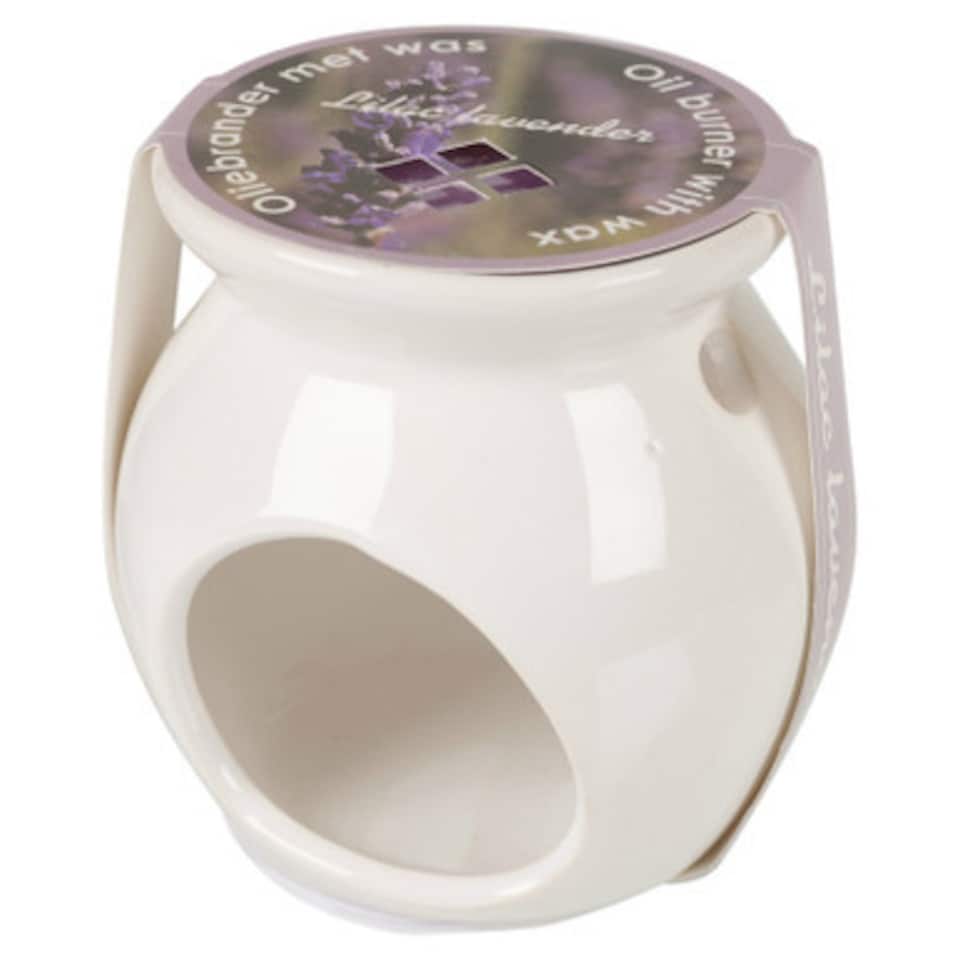 image 1 of Ceramic Scented Candle Burner with Wax Tart | Purple | 1
