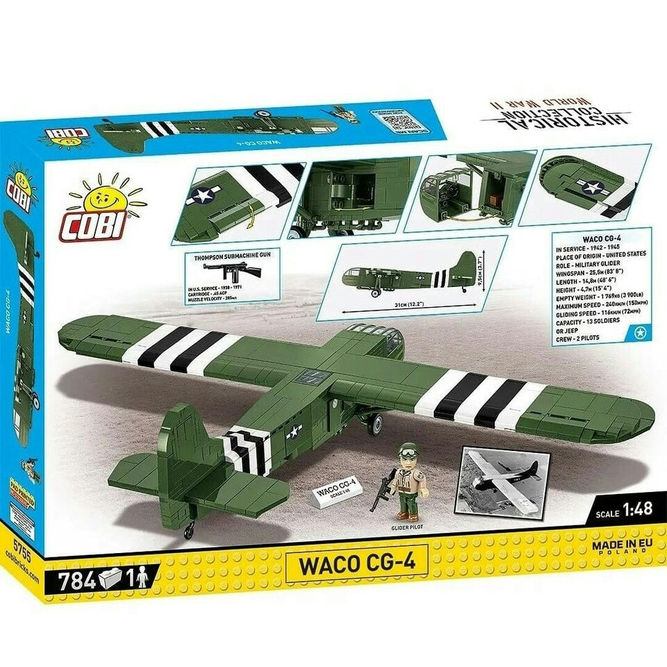 image 1 of Waco CG-4 brick glider model - COBI 5755- 784 bricks