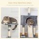 image 2 of PawHut Kitten Tower Corner Cat Tree w/Scratching Post House Ladder Toy Grey