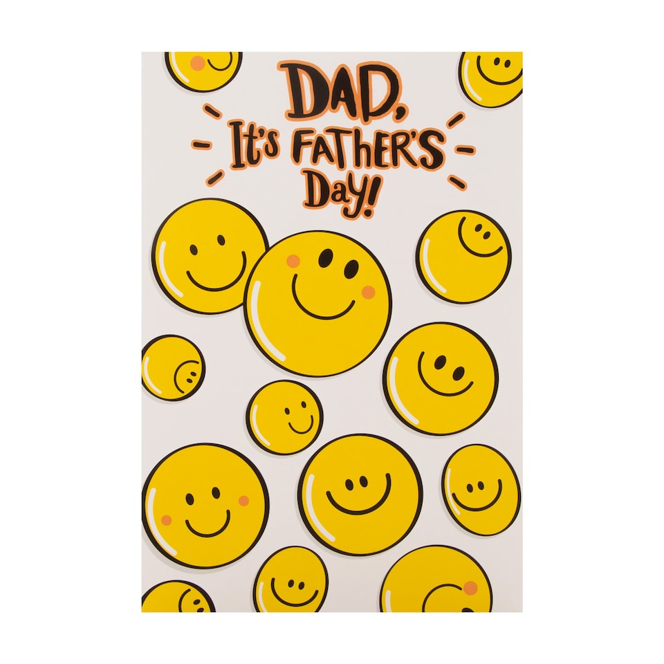 image 1 of Hallmark Father's Day Card - 'Mad As Cheese' Smiley Faces Design