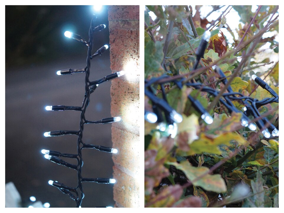 image 1 of Cluster Lights Black Rubber IP65 Cool White 45M