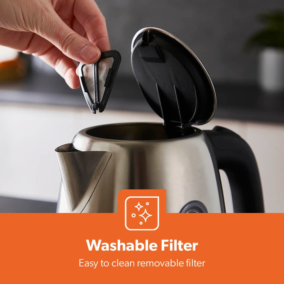 image 1 of GEEPAS 1.7L Illuminating Stainless Steel Kettle 2200W Silver