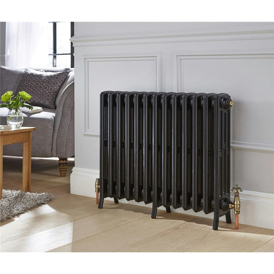 image 1 of 760mm (H) x 1260mm (W) - Cast Iron Horizontal Radiator (Rome) - (0.76m x 1.26m) - Depth 144mm