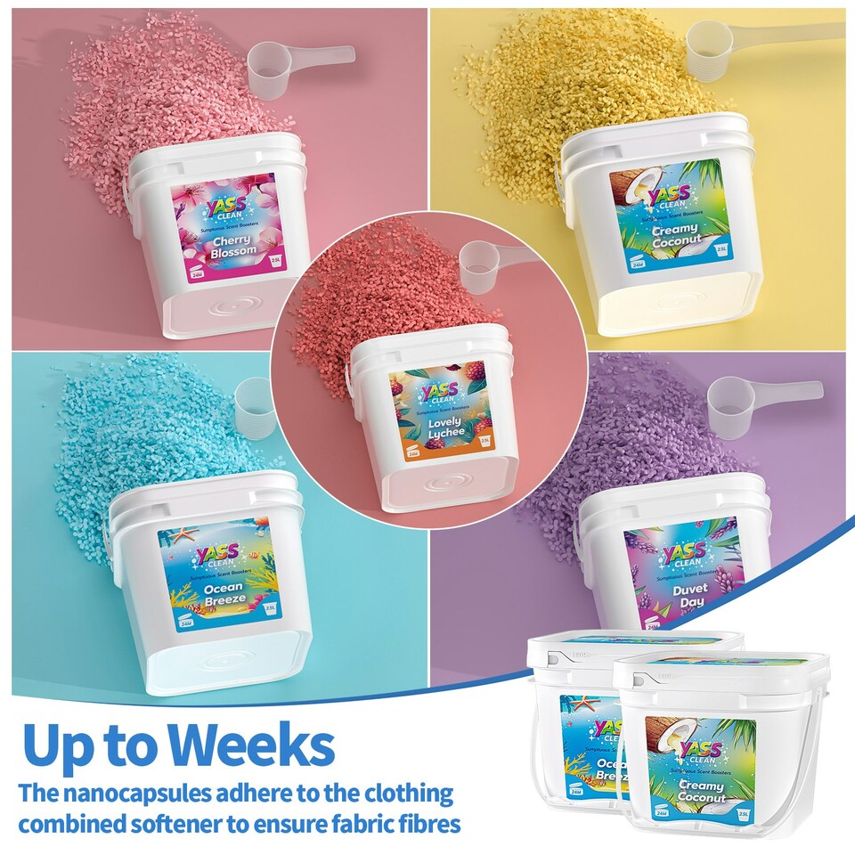 image 1 of Yass Clean Laundry Scent Boosters Scented Washing Beads 2.5L 1.8KG Creamy Coconut