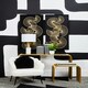 image 2 of Vogue Matte Gold Slatted Console Table Gold