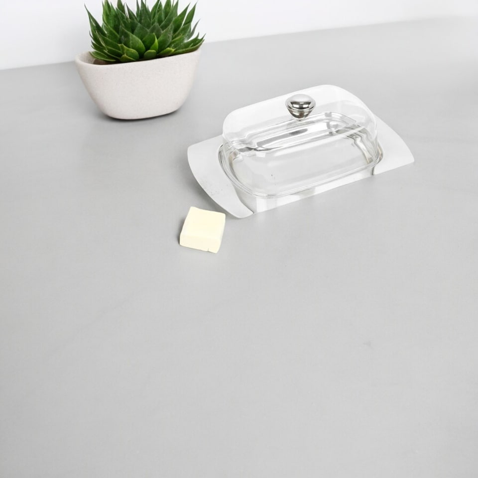 image 1 of Stainless Steel Base Butter Dish