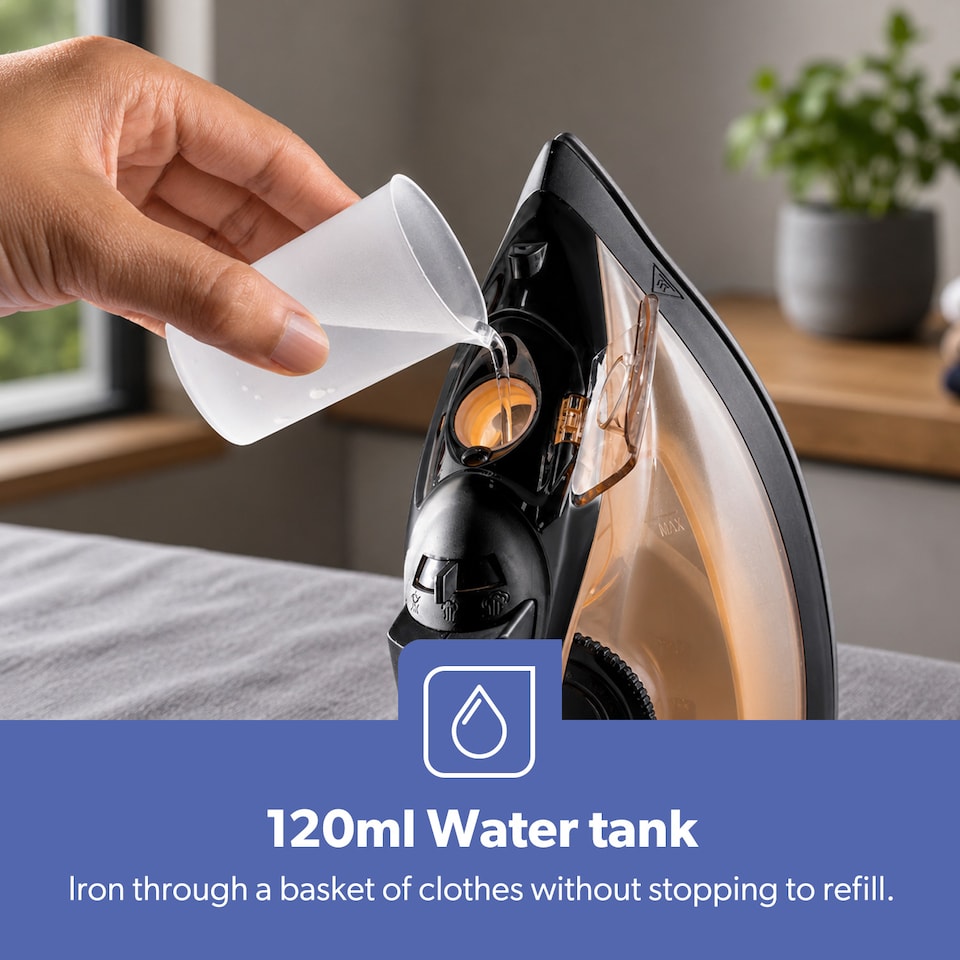 image 1 of GEEPAS Steam Iron 1800W, Gold