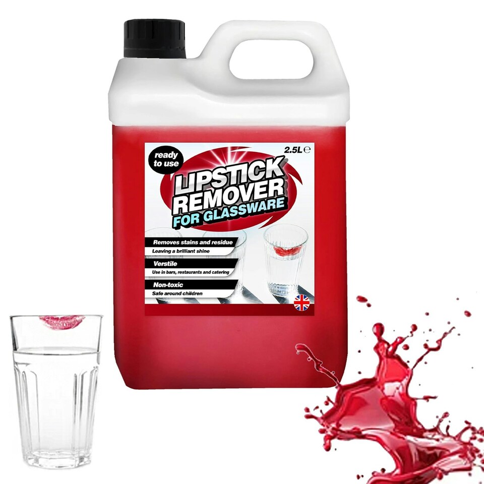 image 1 of 2 x 2.5L Ready To Use Lipstick Remover For Glassware Perfect For Home & Restaurants