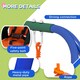 image 7 of Outsunny Garden Swing Set for Toddlers w/ Safety Belt - Orange and Blue