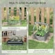 image 3 of Outsunny Raised Garden Bed Planter Box with Greenhouse, Clear and Dark Grey