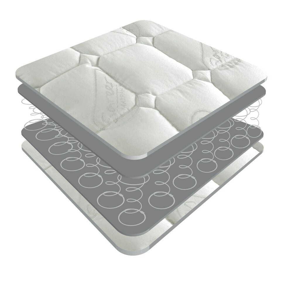 image 1 of Sareer Economical Coil Sprung Mattress 3ft - Single White | Single