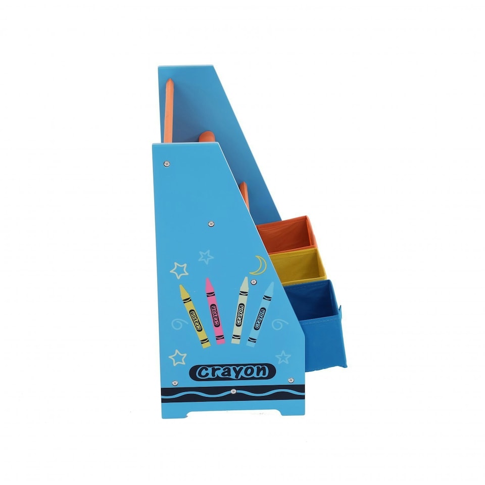 image 1 of Oypla Childrens Organisation Crayon Bookcase Shelf Storage Rack Sling