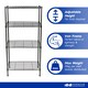 image 2 of Harbour Housewares Adjustable Wire Shelving Unit - 4 Tier - Black