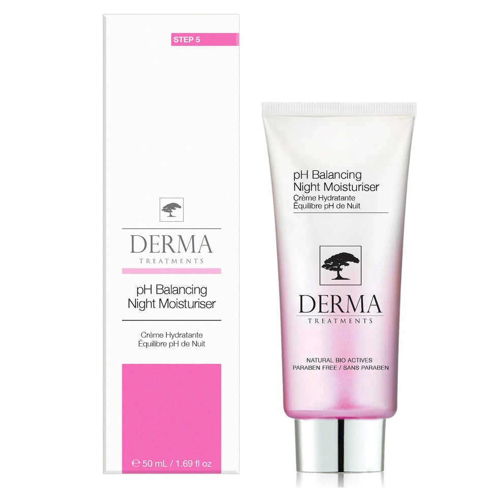 Derma Treatments pH Balancing Anti-Ageing Night Moisturiser 50ml for Loss of Firmness, Fine Lines, Wrinkles