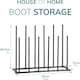 image 2 of House of Home 6 Pair Welly Walking Boot Stand Dryer Metal Shoe Rack Garden Shed Home Storage | Black