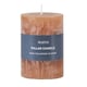 image 1 of Candles: 2 x 9.5cm x 7cm Pillar Candle, Amber Brown