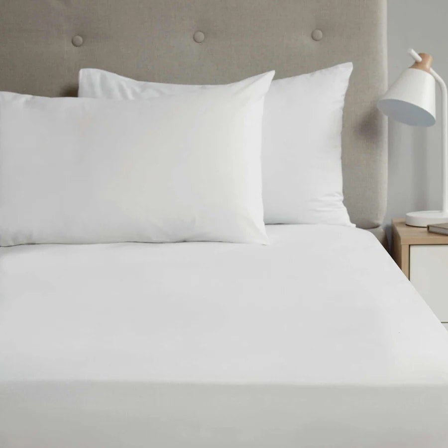 Percale Housewife Pillowcase Pair | White | Standard | 2