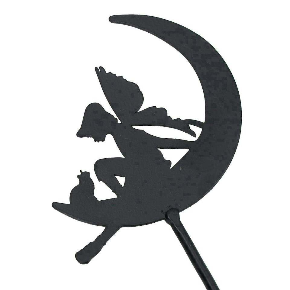 image 1 of Small Black Fairy Pixie Silhouettes Set of 4 Stake Garden Lawn Yard Ornament