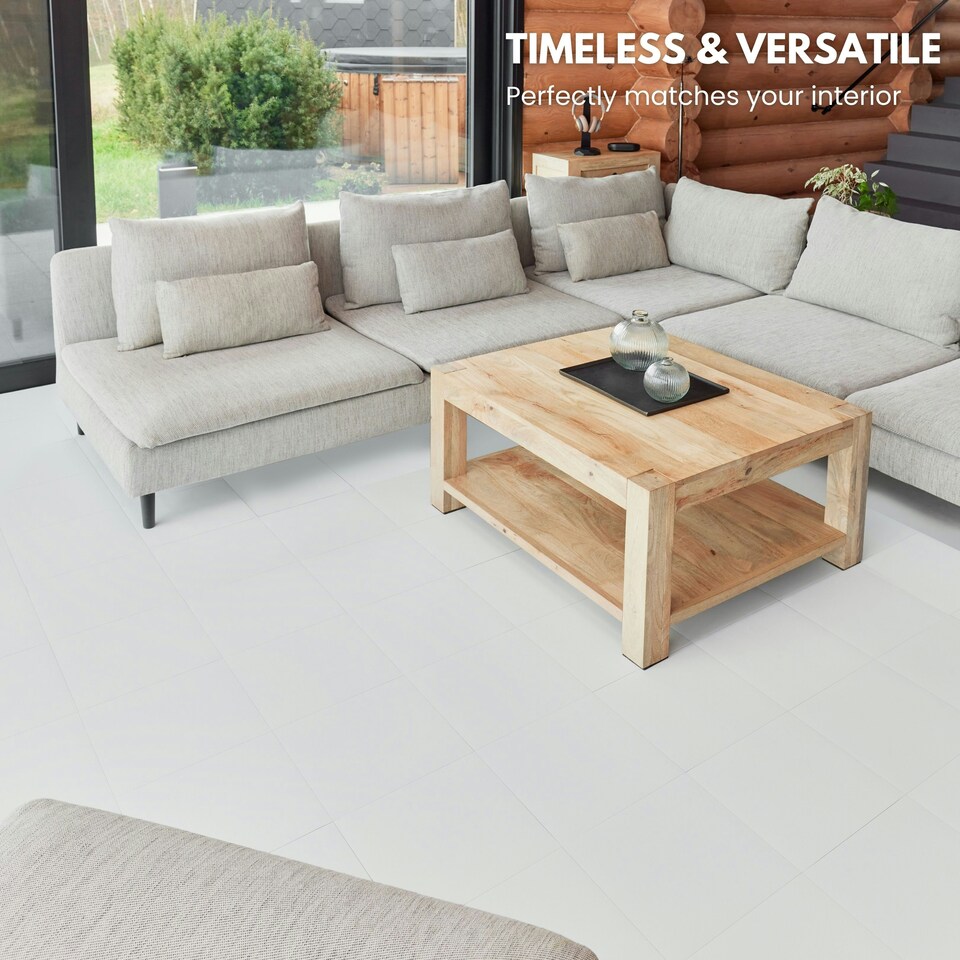 image 1 of NOVECRAFTO Vinyl Floor Tile – Self Adhesive 12x12 in – White Checkerboard – Peel & Stick for Kitchen, Bathroom & Living Room – Waterproof & Easy DIY White | 2.79 sqm