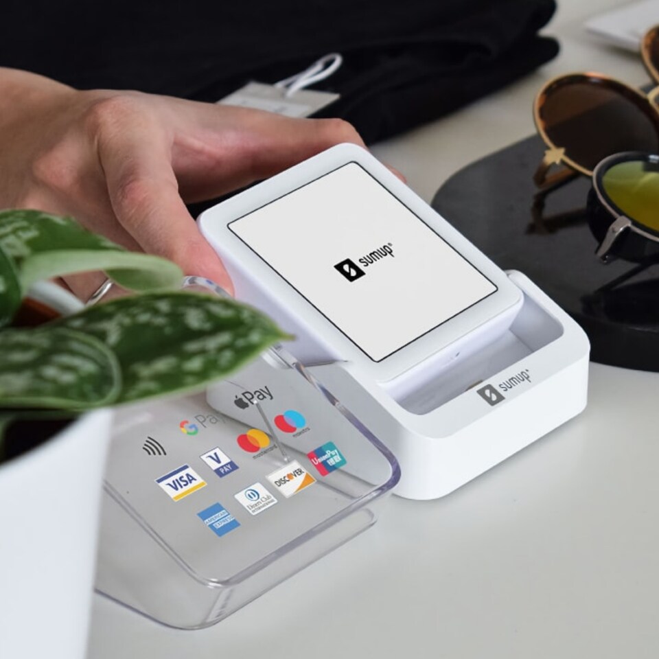 image 1 of SumUp Solo with Charging Cradle Card Payment Reader with Built-in WiFi & 4G