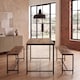 image 4 of Vida Designs Brooklyn 4 Seater Dining Set 3 Piece Table & Bench Set, Dark Wood